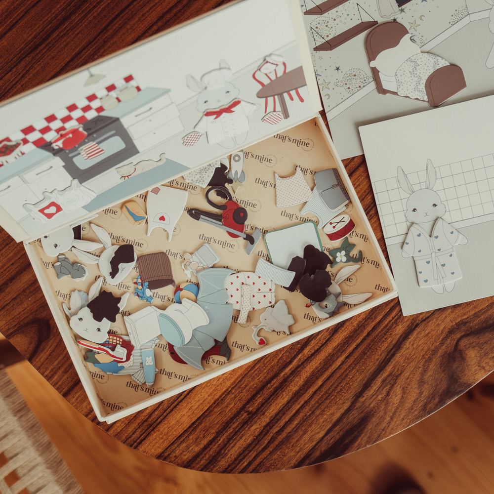 That's Mine Lou magnetisk legekasse - Bunny - 75% Paper / 25% Magnet Buy Legetid||Legetøj||Aktivitetslegetøj||Alle||Favoritter||personale||Efterår & vinter 2025||alt minus sløjfe||NOOS||AW25 NOOS||mette-sale||Magnetlegetøj here.