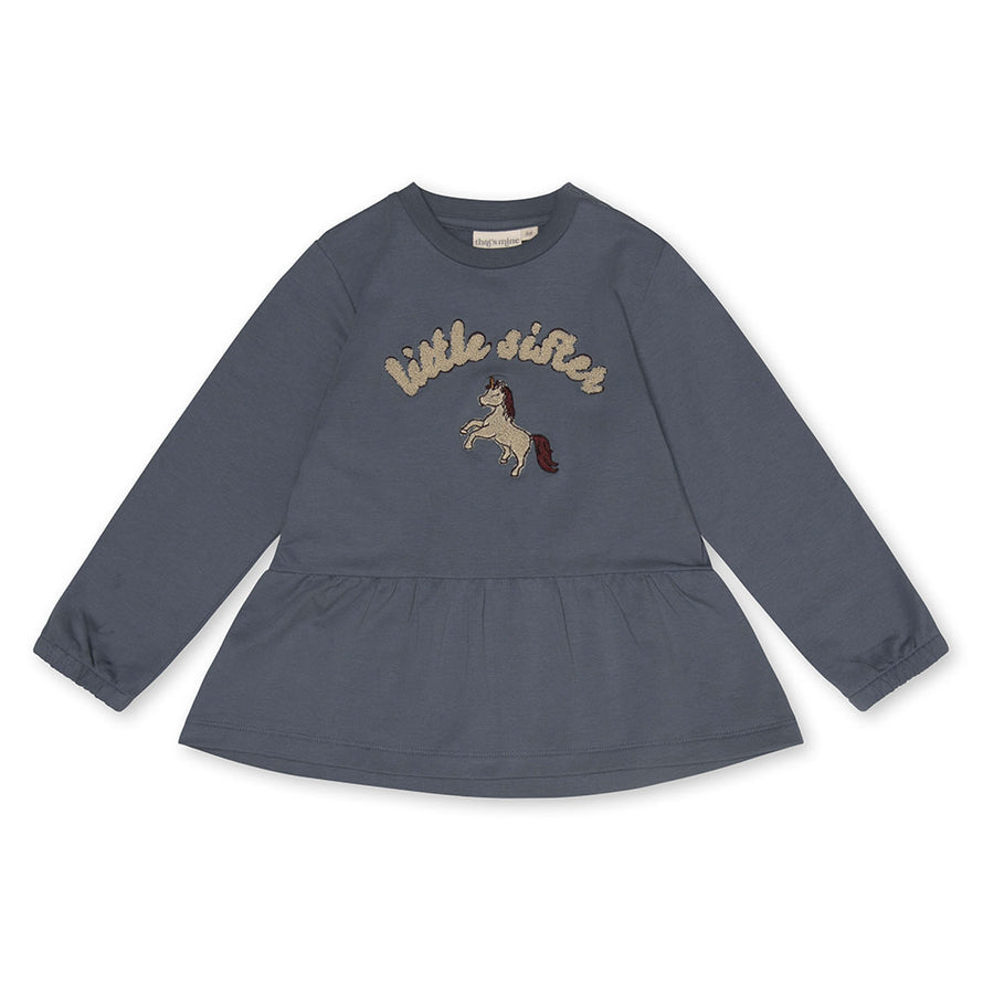 That's Mine Benita little sister blouse - Stormy weather - 95% Organic cotton, 5% Elastan Buy Tøj||Skjorter & toppe||Bluser||Udsalg||Alle here.