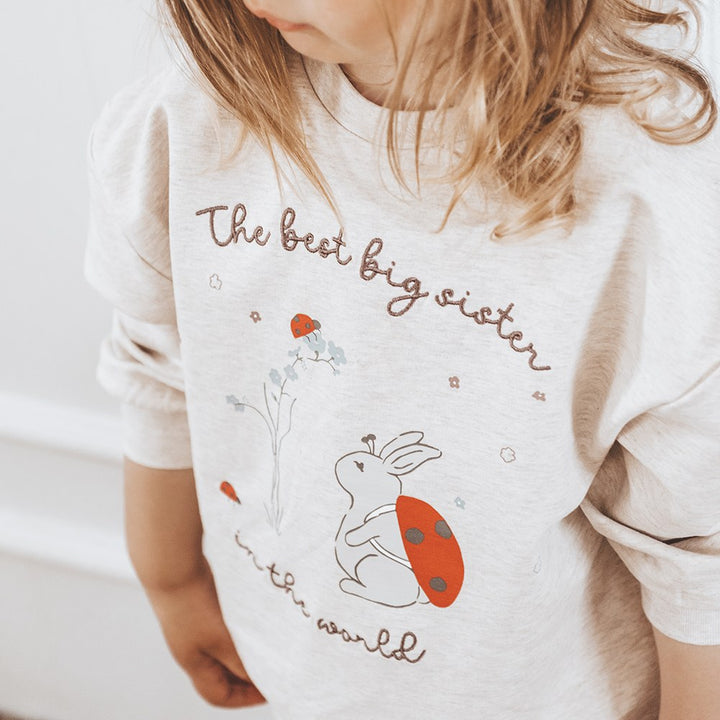 Finley Big Sister Sweatshirt – Hellbraun meliert