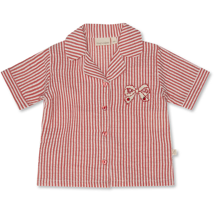 That's Mine Ino skjorte - Red stripe - 100% Organic cotton Buy Overdele||Skjorter||personale||SS25 here.