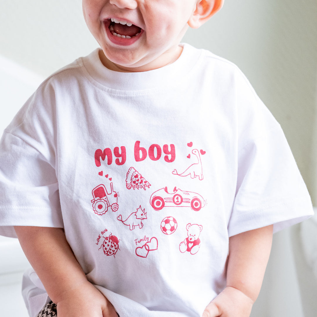 That's Mine Vilde oversized t-shirt - My boy - 100% Organic cotton Buy T-shirts||Overdele||personale||Jersey here.